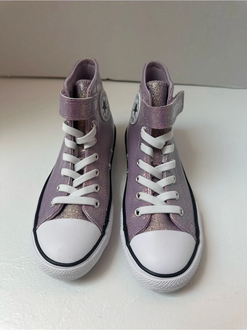 Converse Sparkle Lavender High Top Sneakers